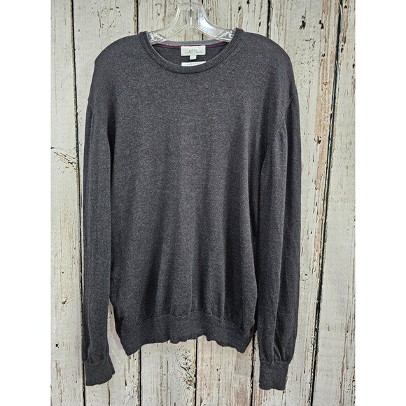 WN Men's XXL Toscano Firenze 100% Merino Wool Sweater Crewneck Pullover Gray EUC - Picture 1 of 6